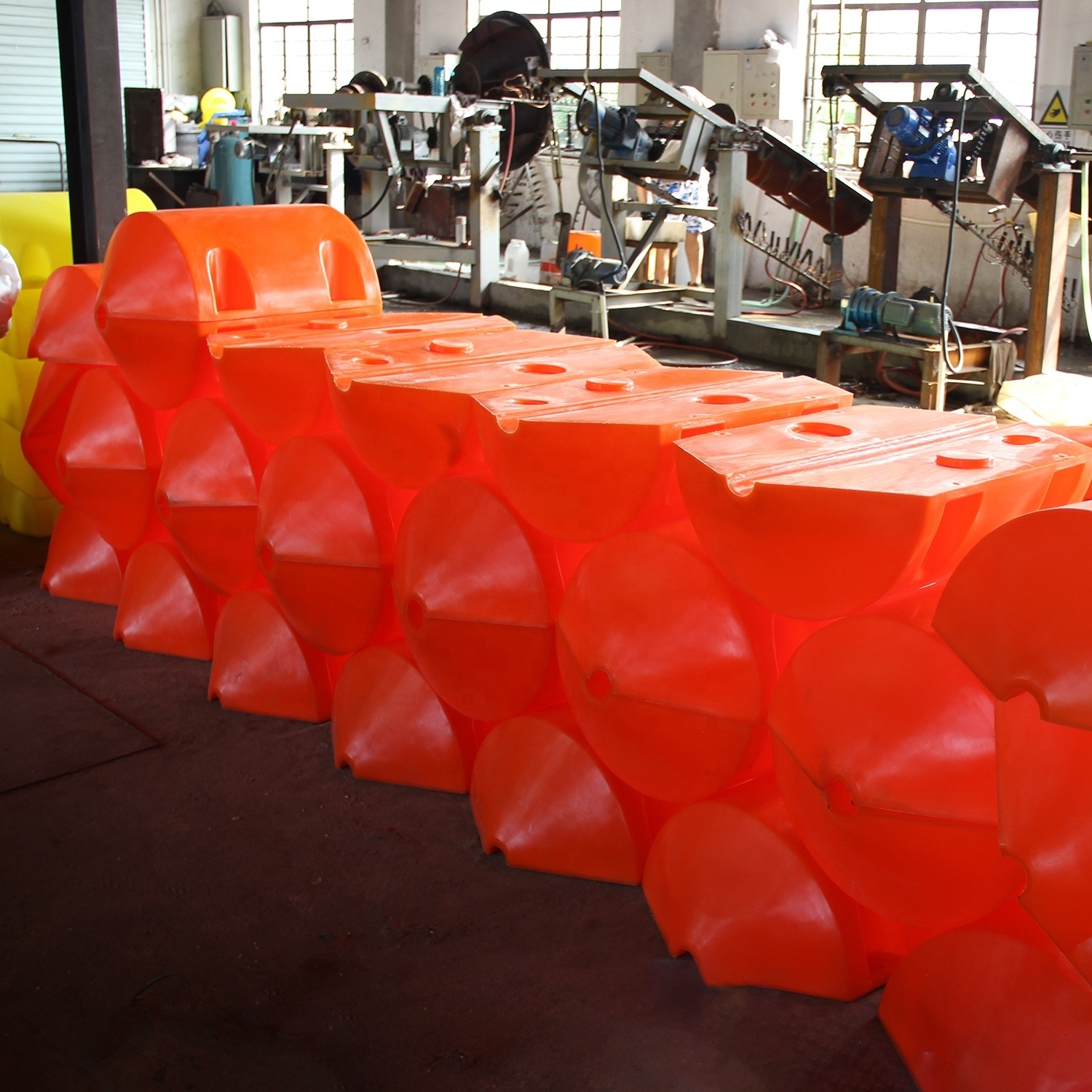 LLDPE Roto-molding Marine Surface Barrier Floats EPS Foamed Marine Plastic Floating Buoy Barrier Floater