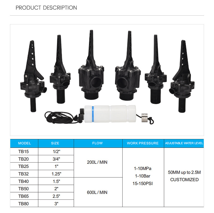 JUNY Wholesale Ball Float Valve DN50 3 Inch 50mm Float Ball Valve DN63 DN65 2 Inch Float Valve Automatic Control Water Level