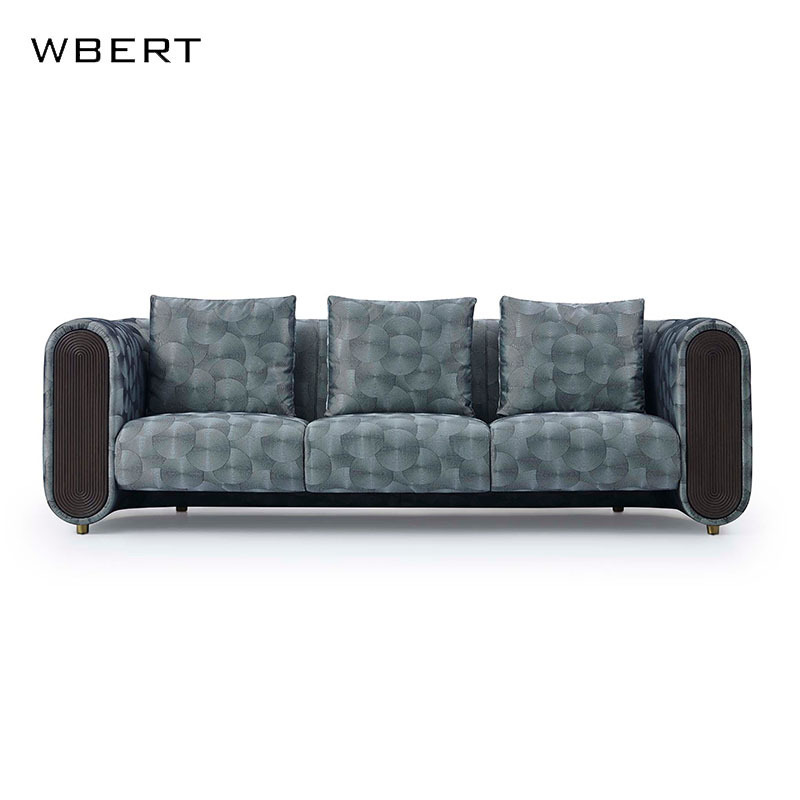 WBERT Italian Modern Light Luxury Leather Sofa Large-Size Floor Living Room Apartment Modular  Hotels Residential Use Sofa