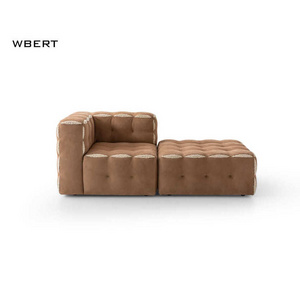 WBERT Lounge Fancy Sectional Living Room Sets Sofa Two Seater Fabric Modern Low Price Long Sofa Home Furniture