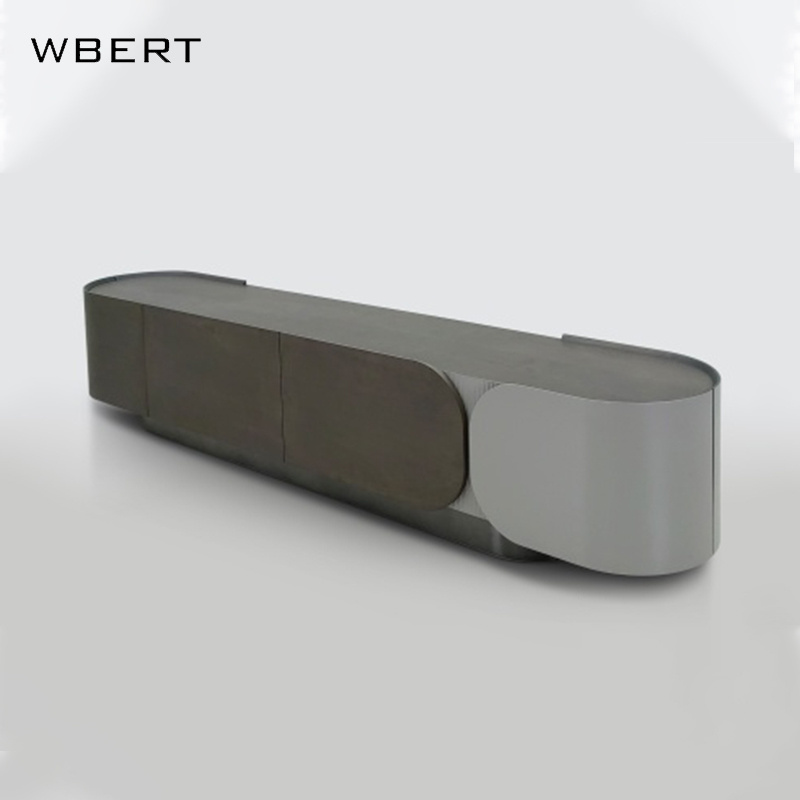 WBERT Italian Modern Luxury Rock Panel TV Cabinet Minimalist  for Living Room Bedroom Floor Cabinet Foyer cabinet