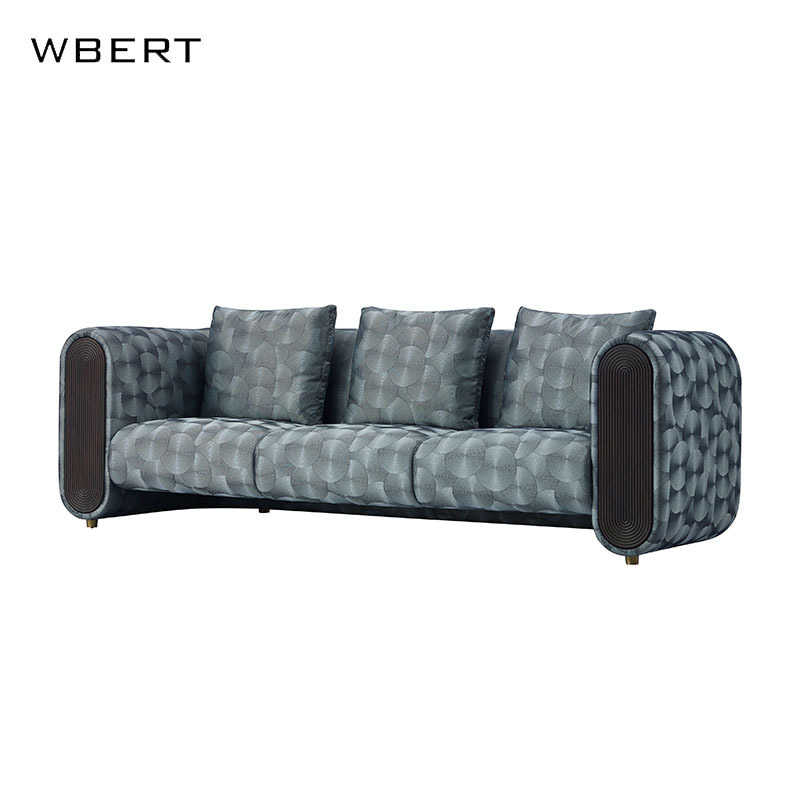 WBERT Italian Modern Light Luxury Leather Sofa Large-Size Floor Living Room Apartment Modular  Hotels Residential Use Sofa