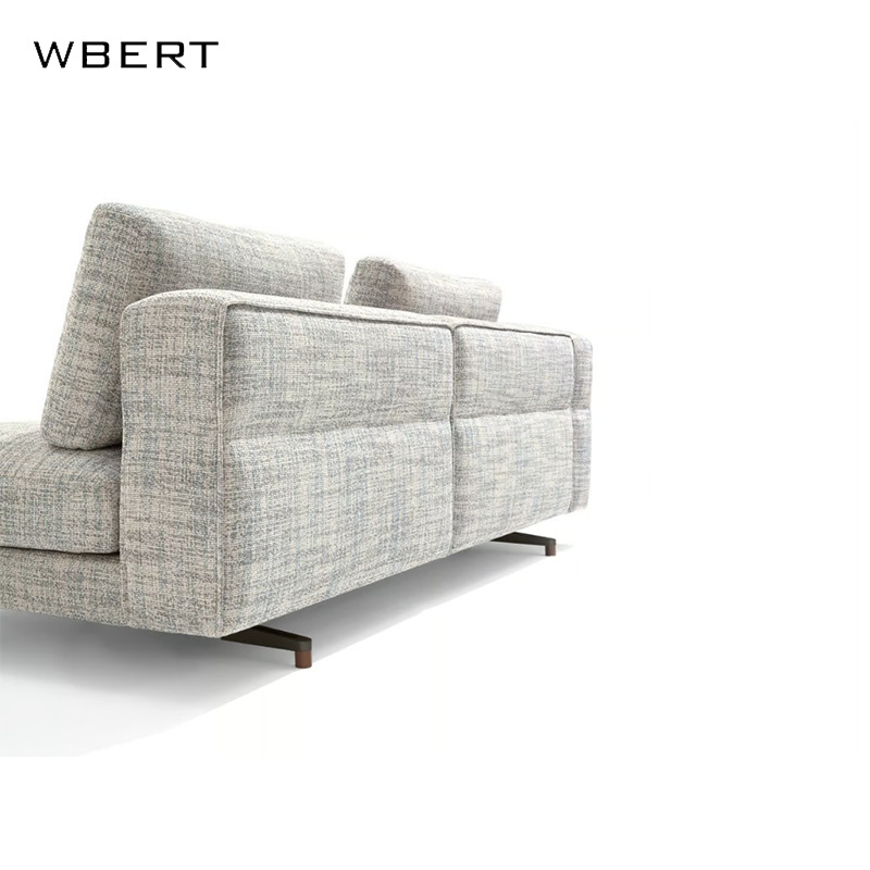 WBERT Italian Master Design Simple Imperial Concubine Sofa Nordic Modern Fabric Straight Row Removable Washable Living Room