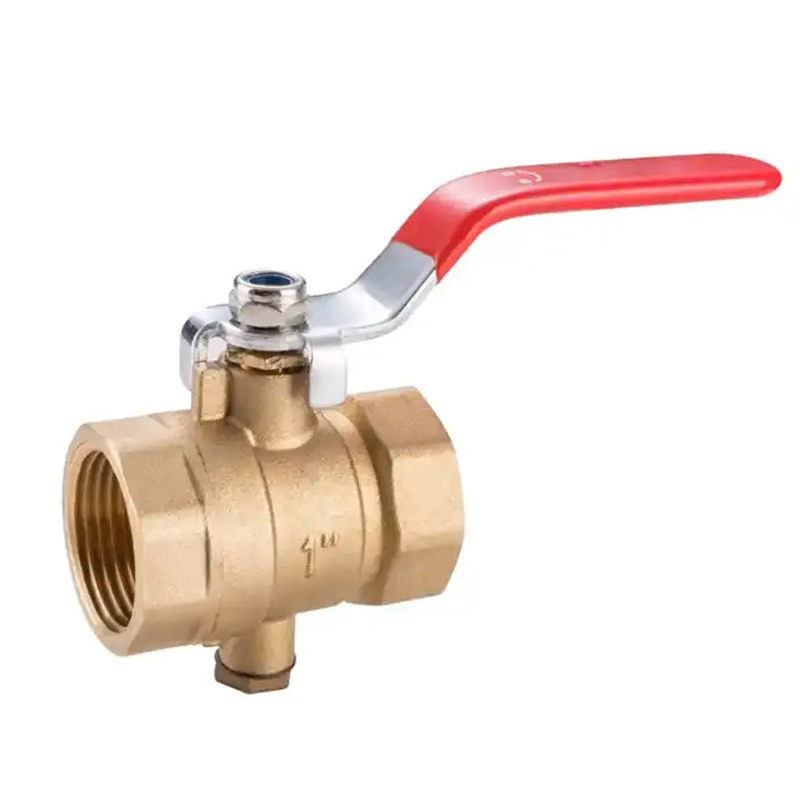 Brass Measuring Temperature Ball Valve Lead Free Brass Ball  2 Piece Full Port Solder Connection 3/4