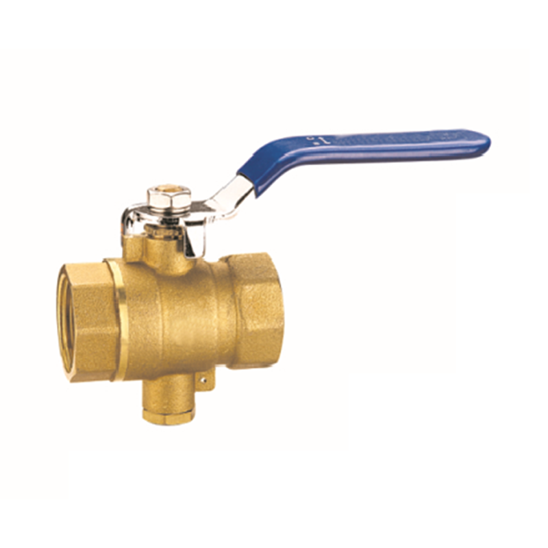 Brass Measuring Temperature Ball Valve Lead Free Brass Ball  2 Piece Full Port Solder Connection 3/4