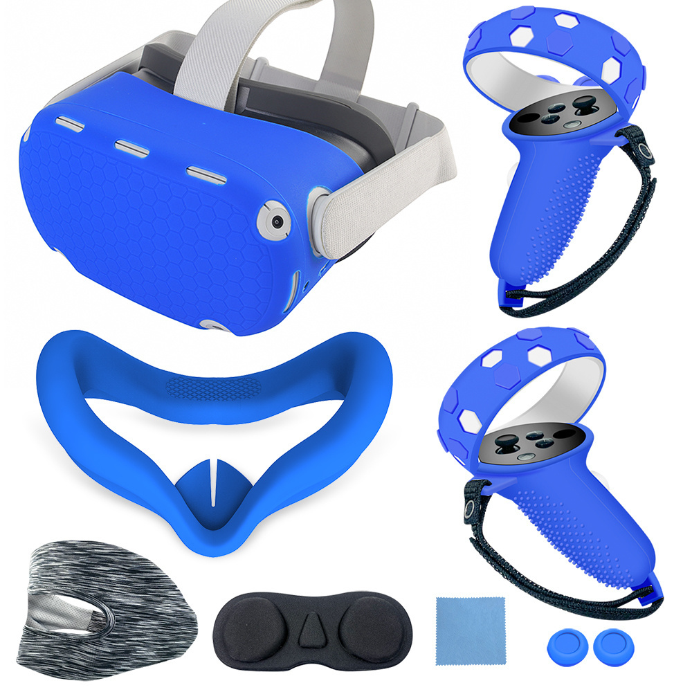 Low Price Full Set Accessories Knuckle Strap Head Strap Silicone Protection Covers For Meta/Oculus Quest 2