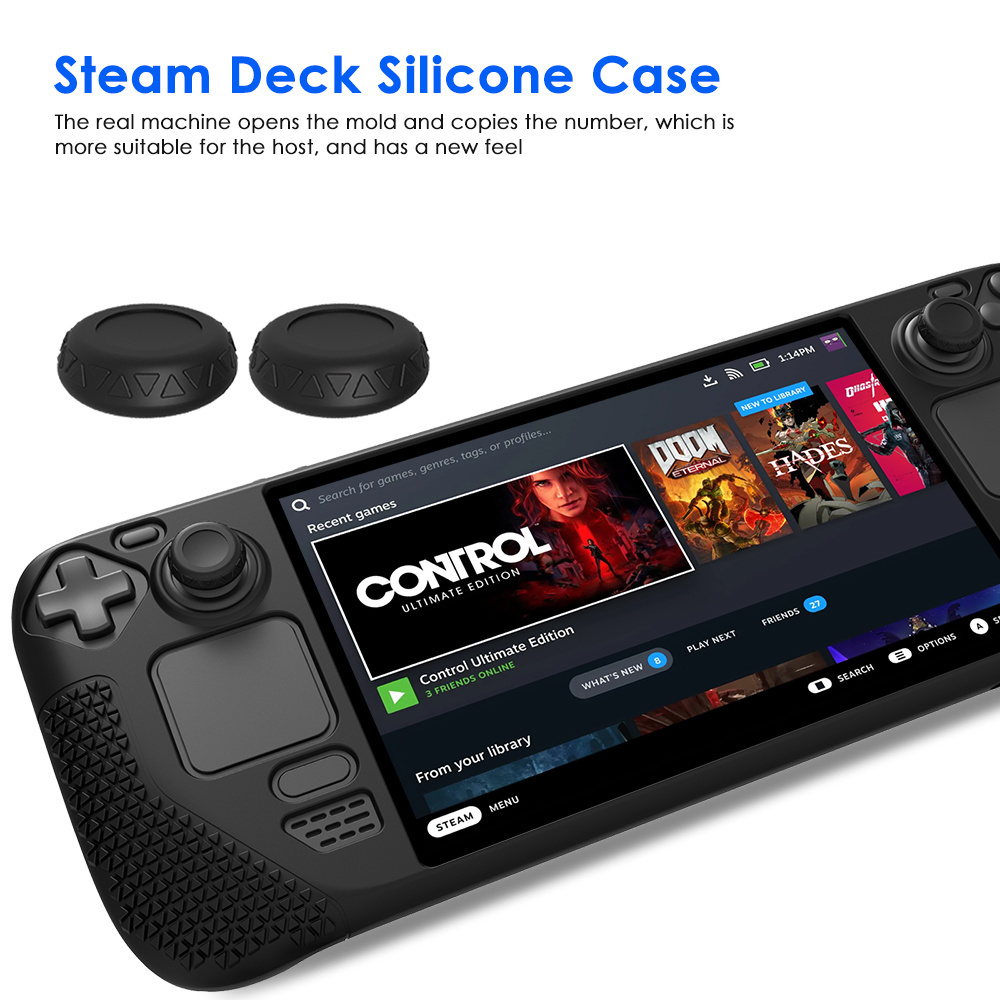 Case For Steam Deck Full Protection Silicone Cover Game Machine Protector Anti- Scratch Game Console Soft For Valve Steam Deck