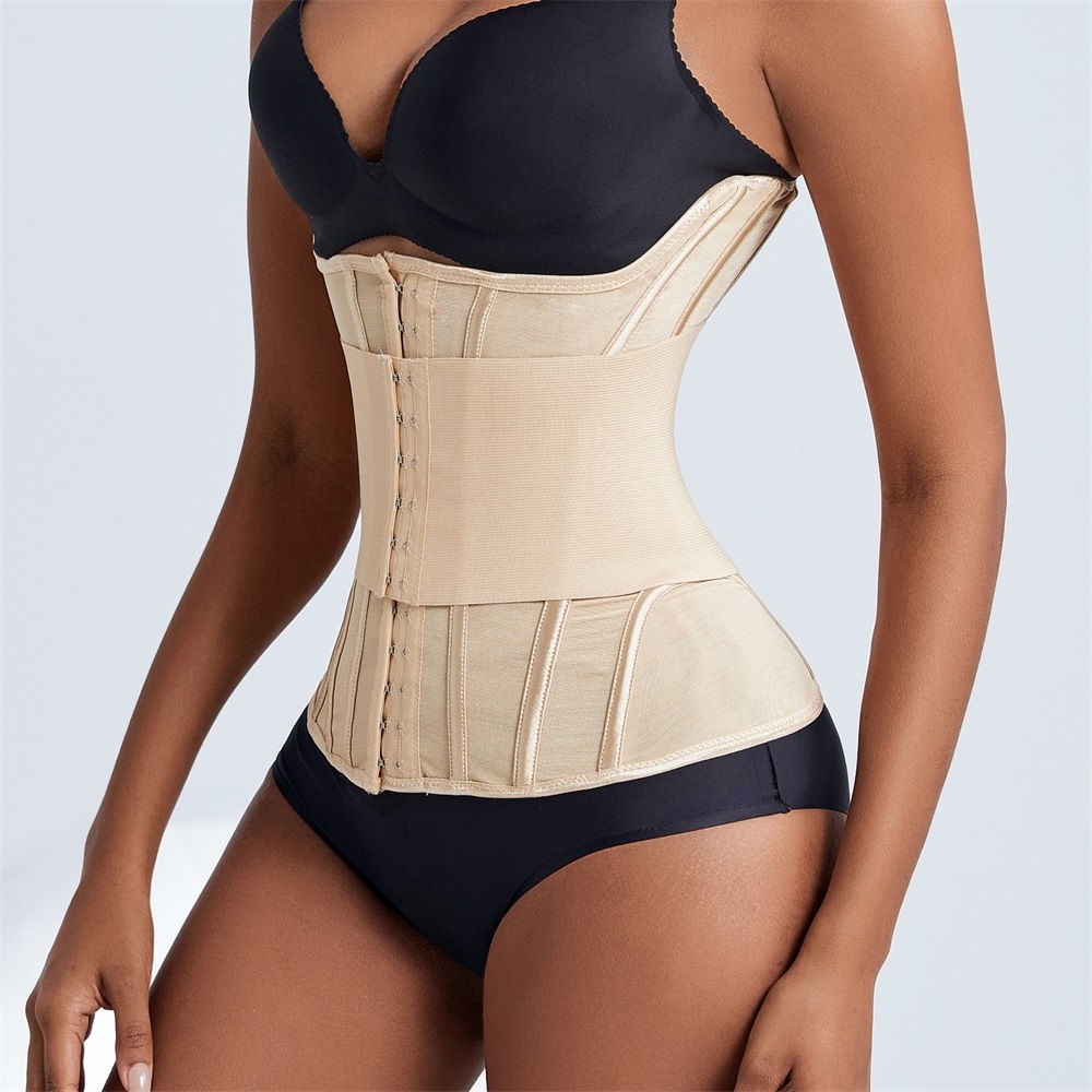 Front U Shape Chest Support Breathable Waist Trainer Removable Wrap Belt Waist Trimmer Postpartum Belly Band Waist Cincher Fajas