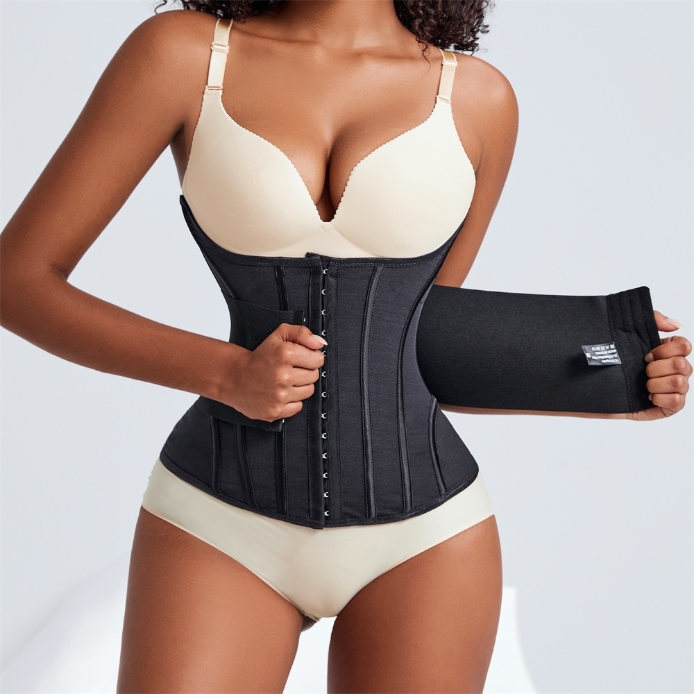 Front U Shape Chest Support Breathable Waist Trainer Removable Wrap Belt Waist Trimmer Postpartum Belly Band Waist Cincher Fajas