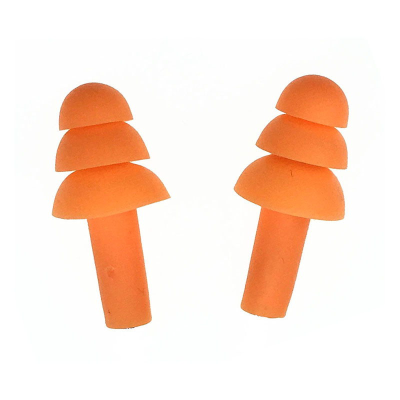 Customize high quality orange silicone Ear Plugs with case for travel  waterproof reusable Earplugs for promotion