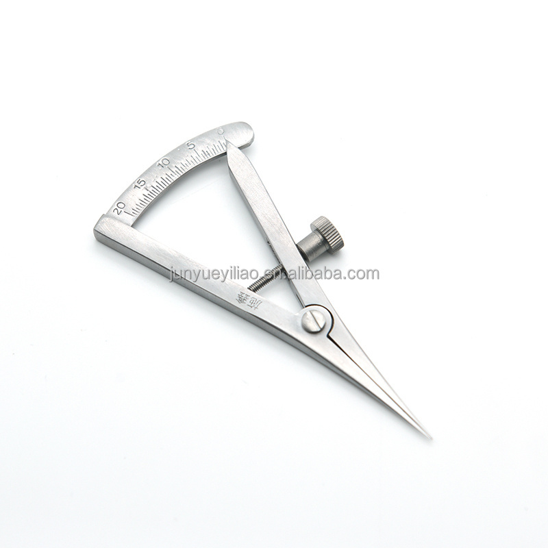 Ophthalmic Medical Caliper Stainless Caliper Graduated With Adjusting Locking Screw 0 To 20mm