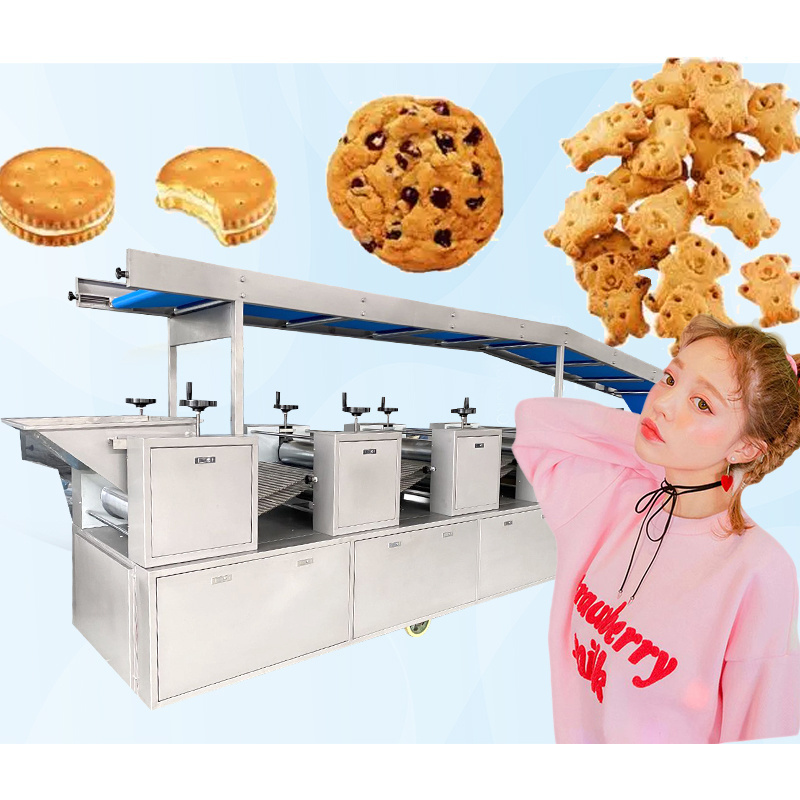 Halal finger cookie biscuit making machine dog biscuit filling machine