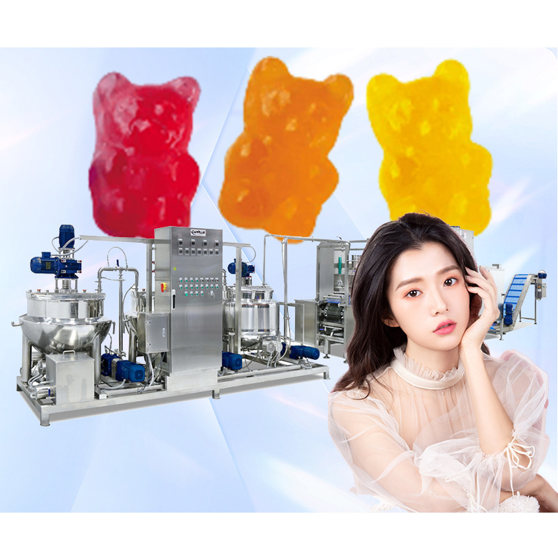 Popular vitamin gummy candy production line apple cider vinegar gummy bear maker machine for food plant