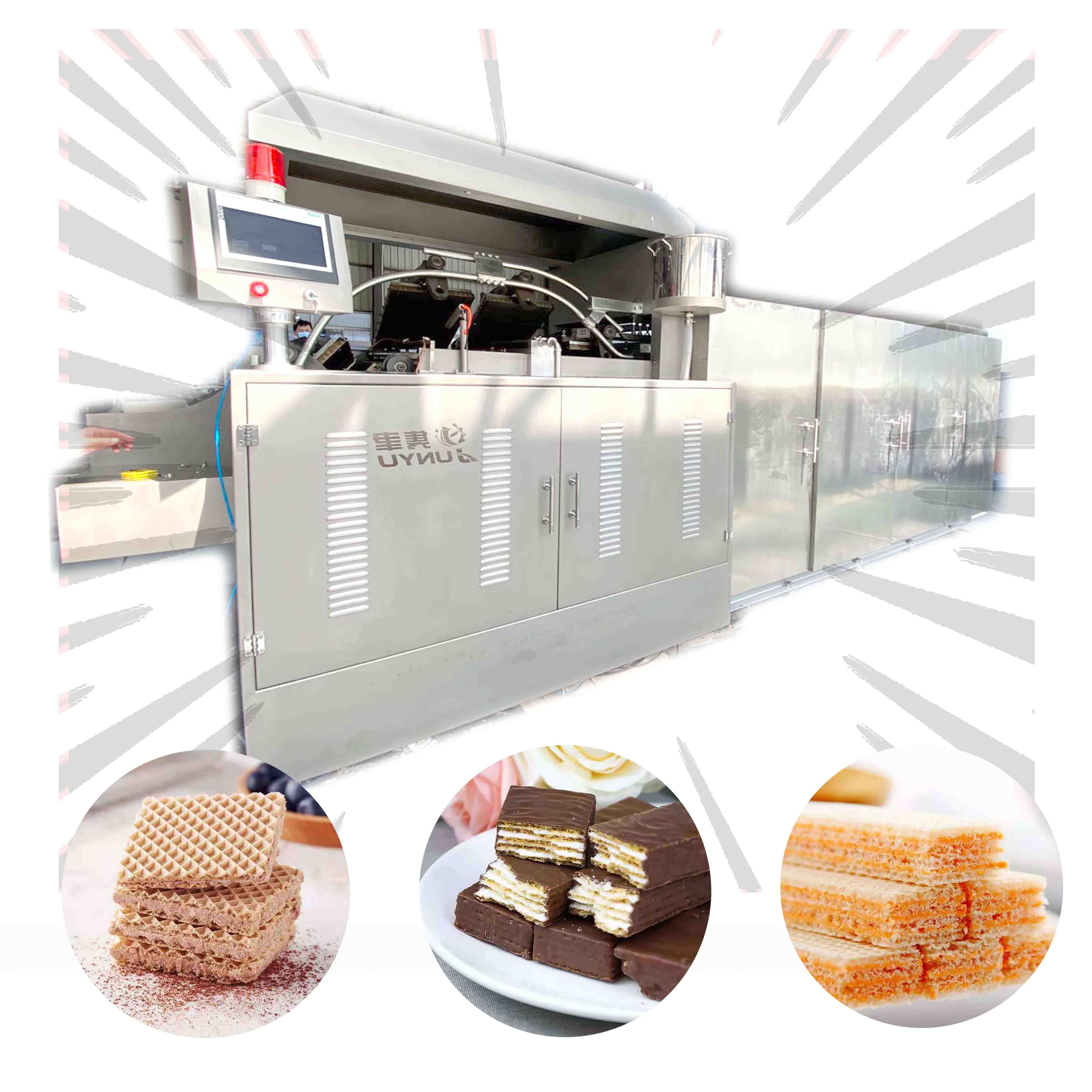 Automatic complete wafer biscuit line snack  wafer machinery production line wafer biscuit machine from shanghai