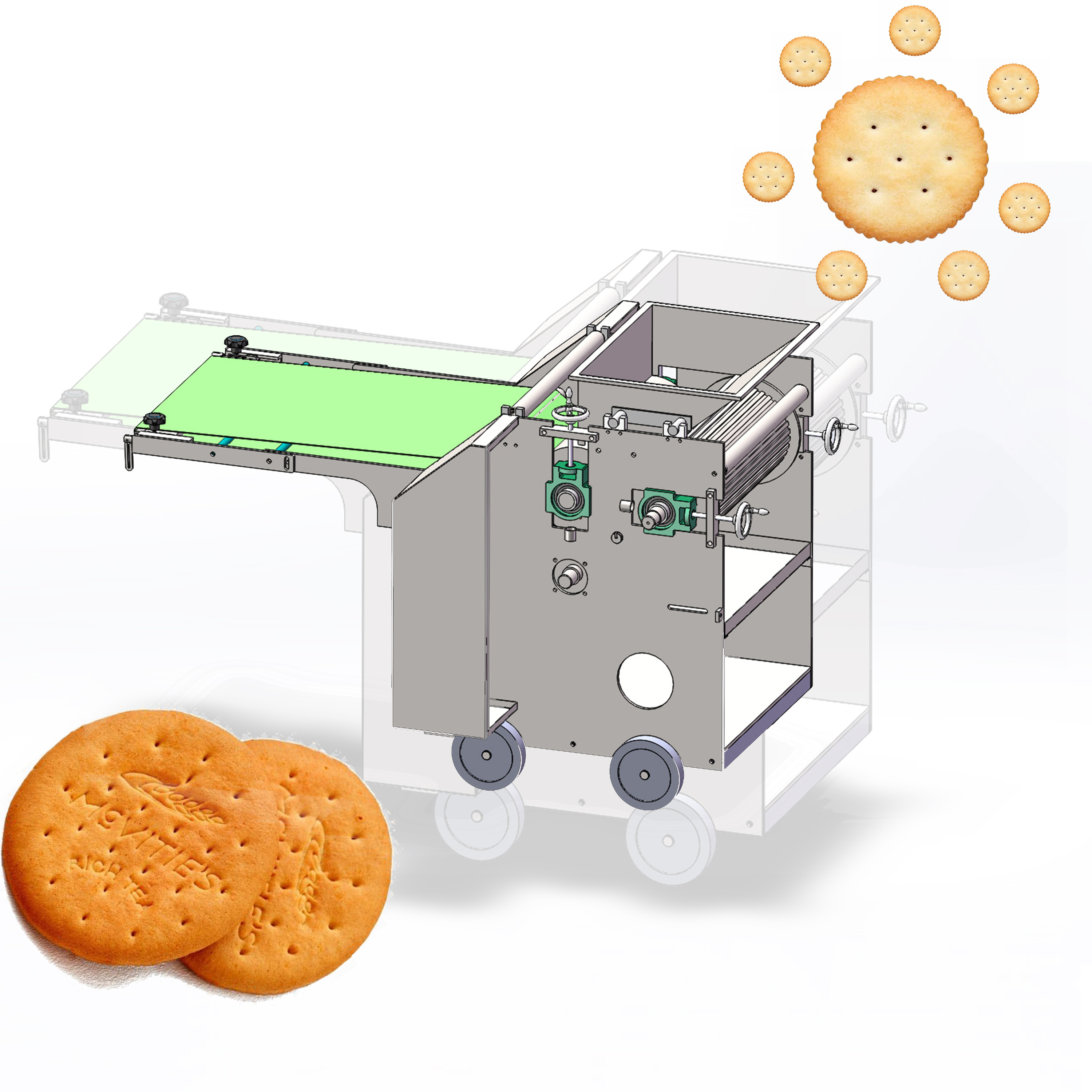 Halal finger cookie biscuit making machine dog biscuit filling machine