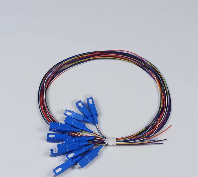 Fiber optic Bundle pigtail SC/UPC Connector 12 Color 0.9mm SM 1.5M FTTH Pigtail