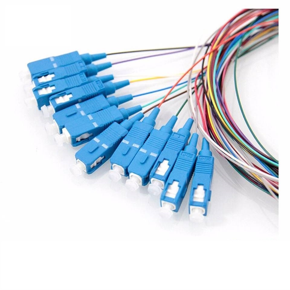 Fiber optic Bundle pigtail SC/UPC Connector 12 Color 0.9mm SM 1.5M FTTH Pigtail