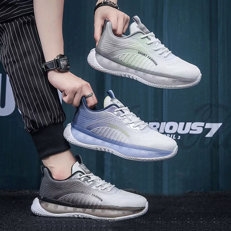 Factory Wholesale Flyweaving Big Shoes Off White Men New Style 2023 Walking Style PVC Shoes Summer Mesh Spring Shoes