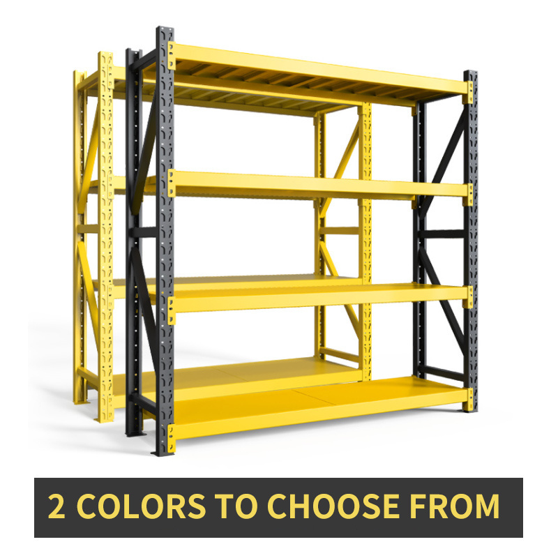 Industrial warehouse storage rack price steel stacking shelf iron boltless shelving