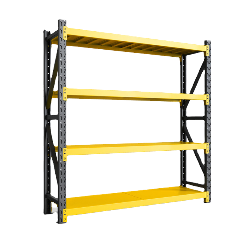 Industrial warehouse storage rack price steel stacking shelf iron boltless shelving