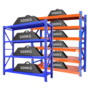 Heavy Duty Black Rack Adjustable Metal Warehouse Storage Durable Boltless Shelving Stacking Racks Shelves