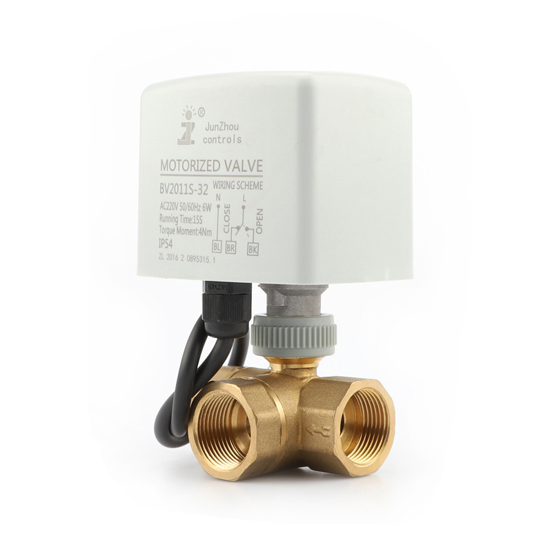 3/4 Inch Brass Motorized Ball Valve 3 Way Control Electric for Water Media 24VAC 110VAC 220VAC ODM Normal Temperature DN20 4nm