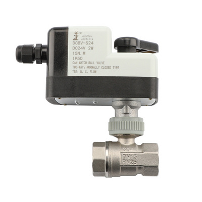 DC12V DC24V control miniature electric actuator with 1/2 "DN15 two-way stainless steel ball valve