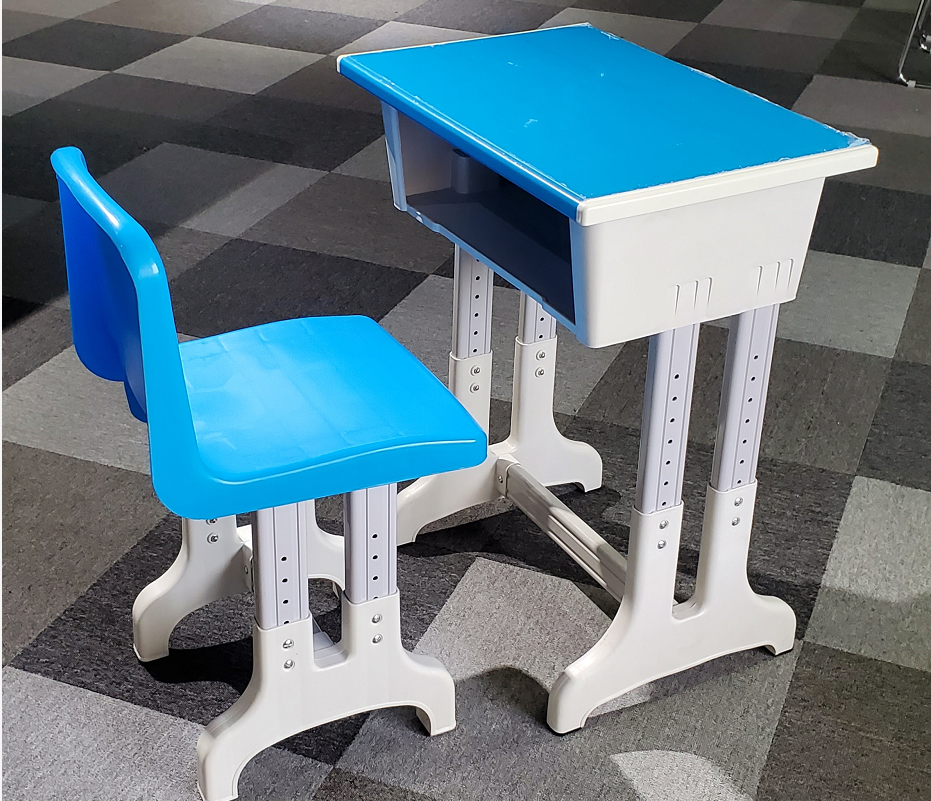 JUOU Furniture school furniture plastic single double seat school desk and chair school desk and bench