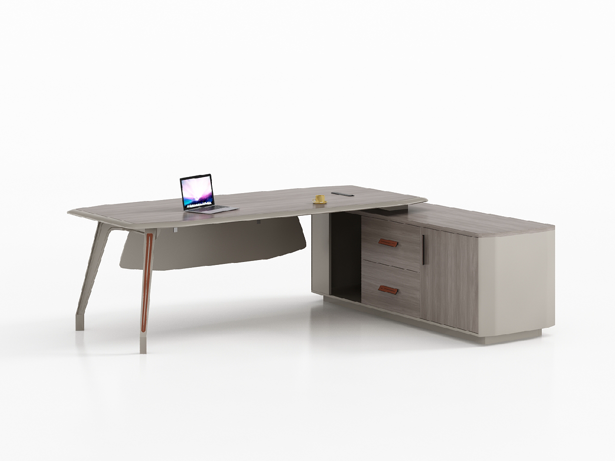 JUOU modern MDF CEO manager executive office table 2022 Foshan latest L shape office computer desk