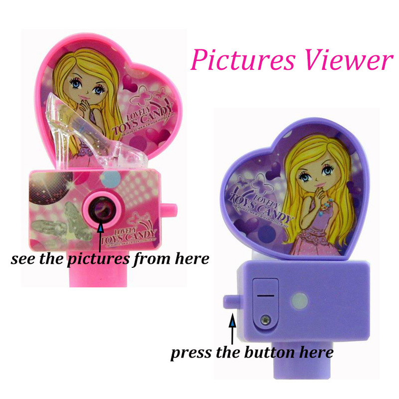 Princess Light Up Pictures Viewer Camera Toy Candy Kids Juguete Golosina Candy Toys