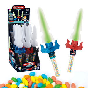 Space Weapons Candy Toys Sword With Sound and Light Hard Candies Wholesale