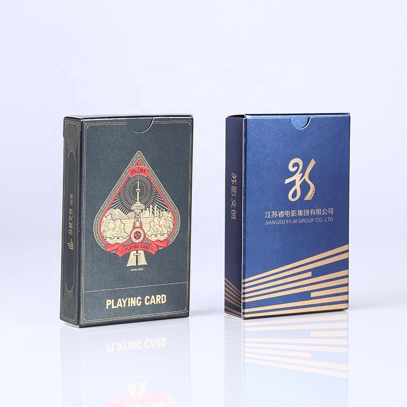 Custom Logo Imported Black Core Paper Playing Cards