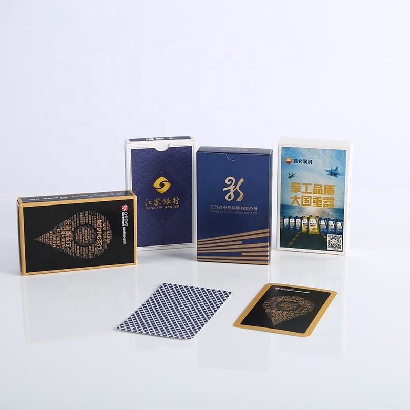 Custom Logo Imported Black Core Paper Playing Cards