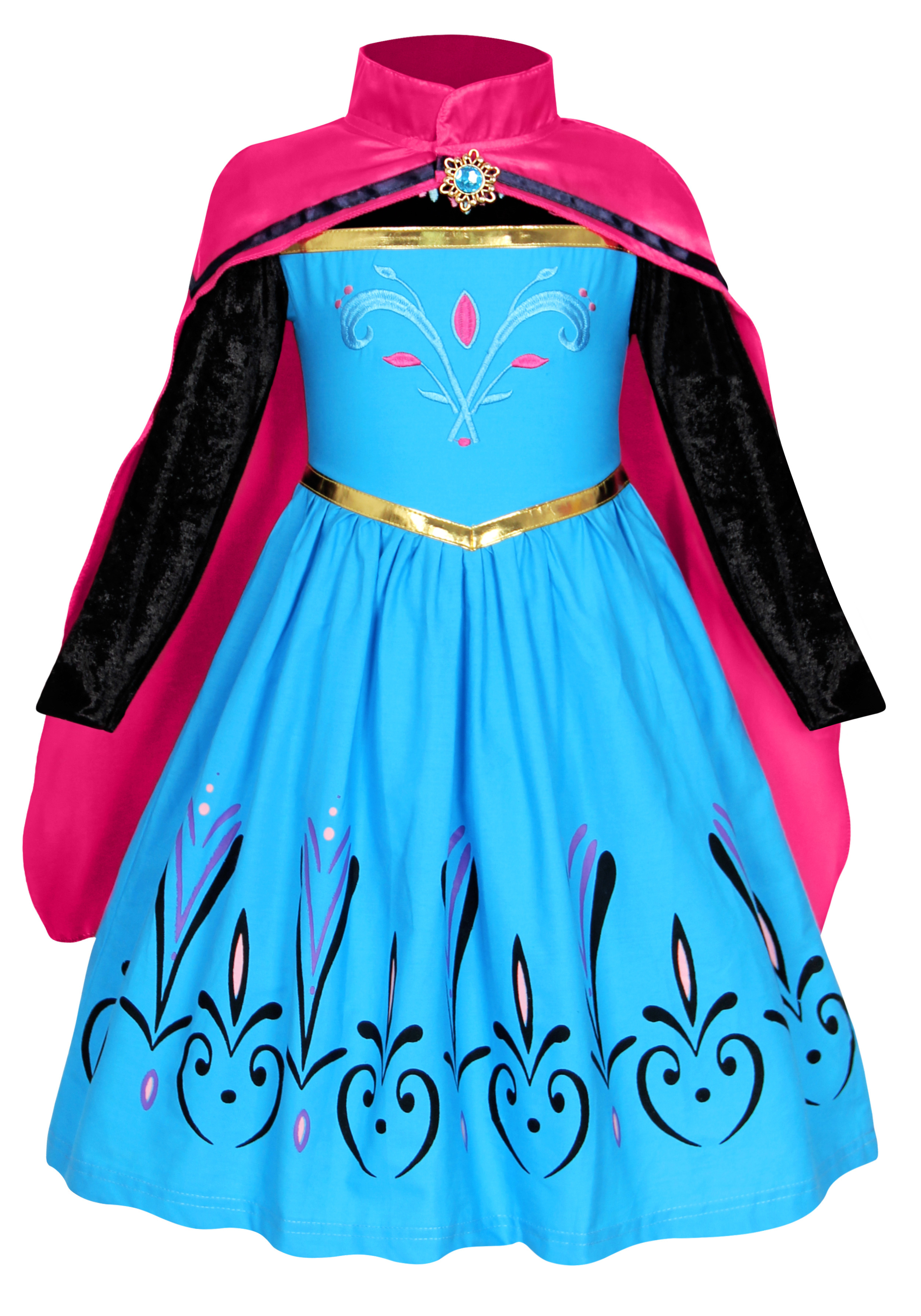 OEM Factory Halloween Party Fancy Dress Up Summer Ice Queen Little Girls Snow Princess Fancy Dress Queen Costume