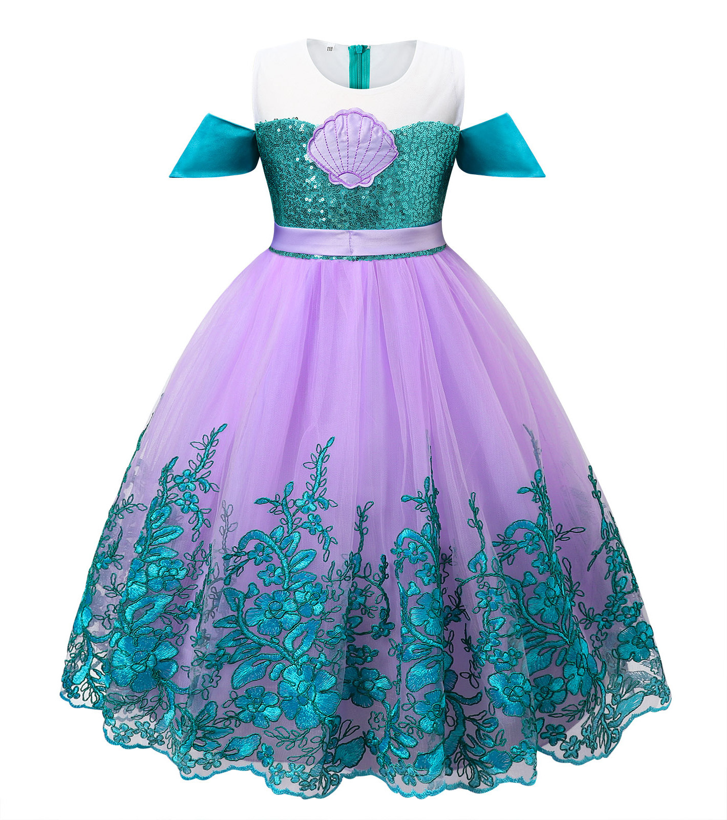 OEM Factory Halloween Party Fancy Dress Up Summer Ice Queen Little Girls Snow Princess Fancy Dress Queen Costume