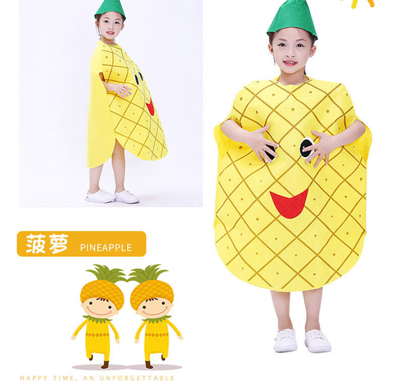 Halloween Cosplay Costume Children's Day Fruit Vegetable Smock Kindergarten Funny Pumpkin  Cloak with Hat