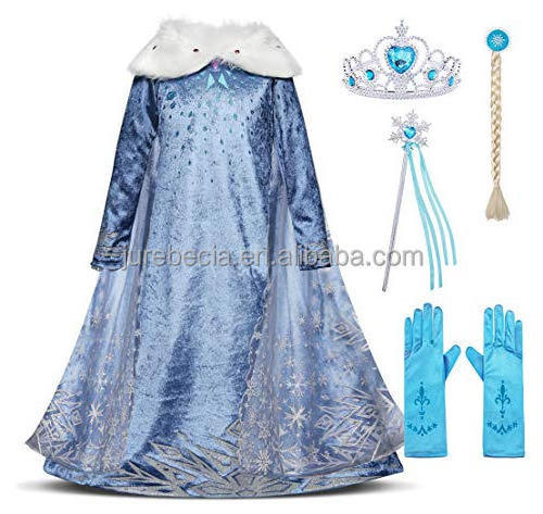 Children Fancy Girls Party Princess Dress UP Kids Christmas Cosplay Carnival Long Sleeve Elsa Halloween Costumes