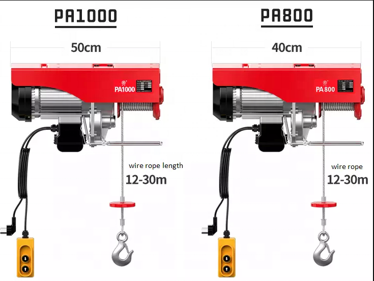 manufacturer wholesale cheap price small pa200 pa300 pa400 pa500 pa600 pa800 pa1000 pa1200  electric hoist