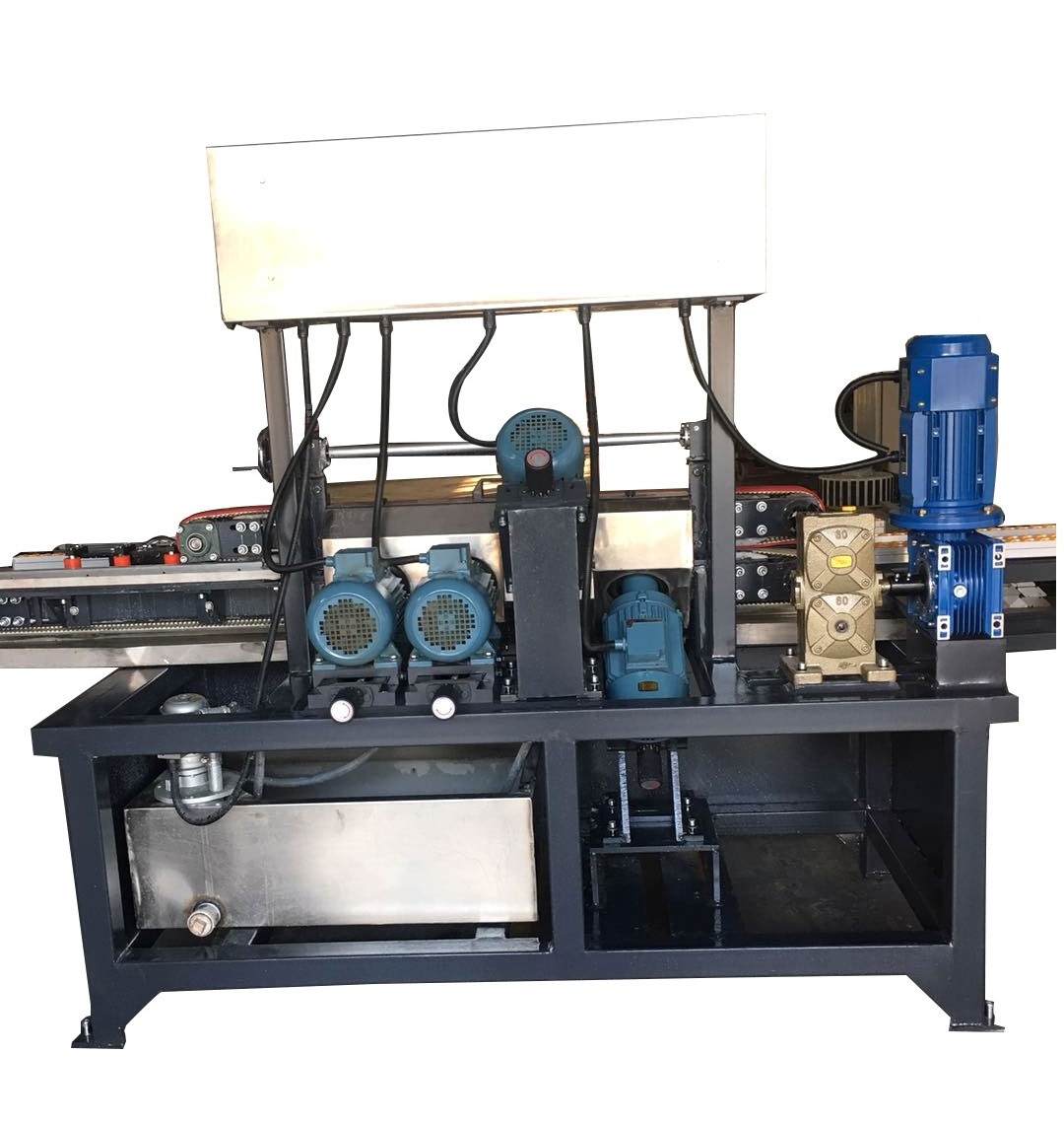 Horizontal Automatic Glass Edge Grinding Edging Polishing Machine Glass Polisher With 4 Motors of Glass Processing Machinery