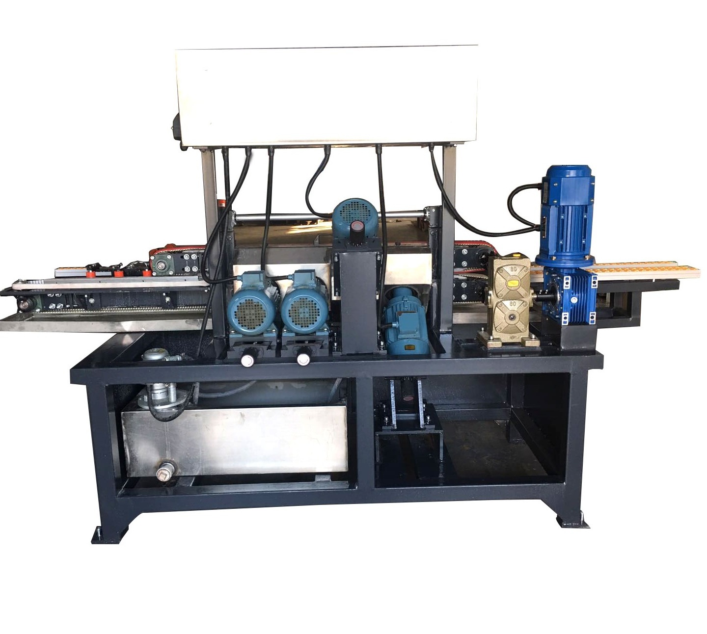 Horizontal Automatic Glass Edge Grinding Edging Polishing Machine Glass Polisher With 4 Motors of Glass Processing Machinery