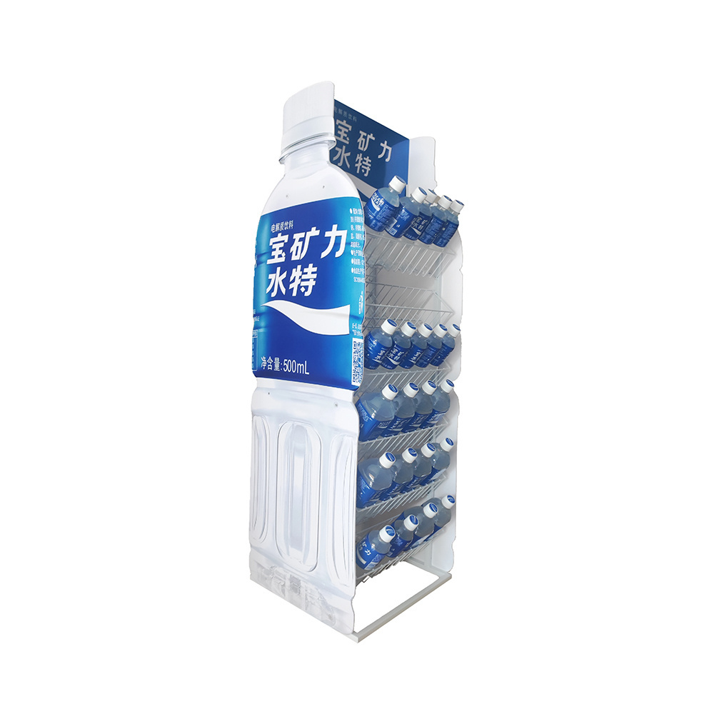 Supermarket mineral water multi layer display Stand convenience store video rack small shelf METAL DISPLAY SHELF