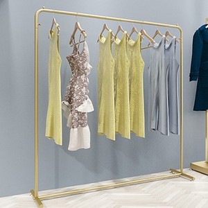 Display racks gold stand for clothing display garment clothing rack shelf for clothes shop fittings and display