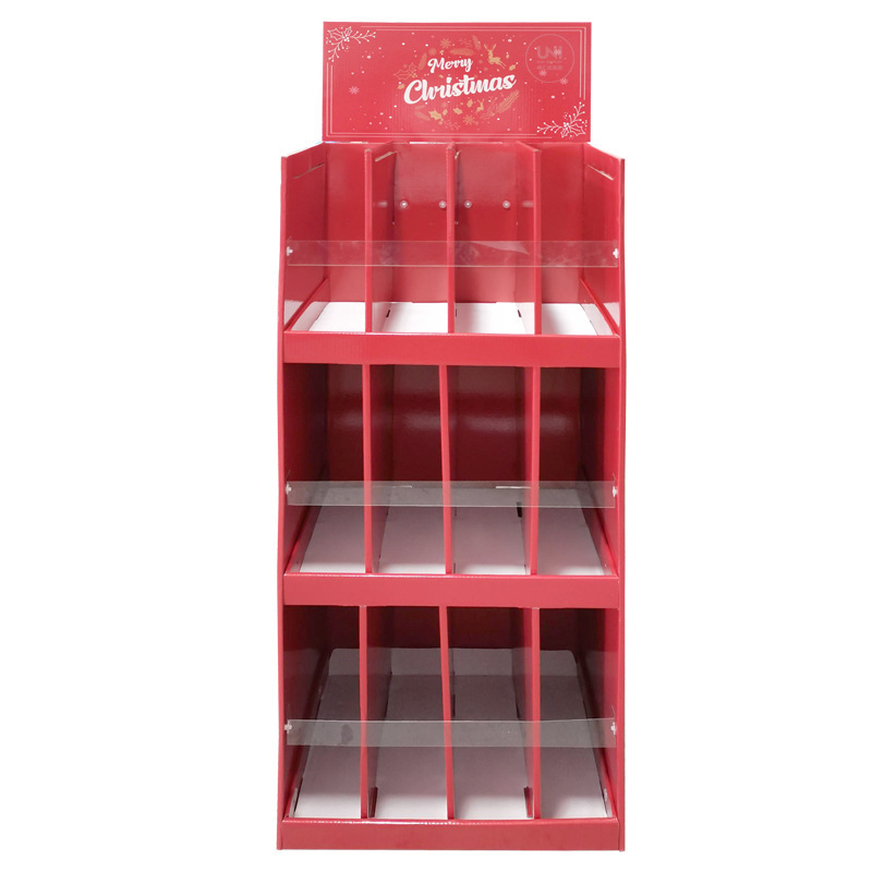 Customized Supermarket Promotional Floor Standing Retail cardboard display stand lays potato chips display rack