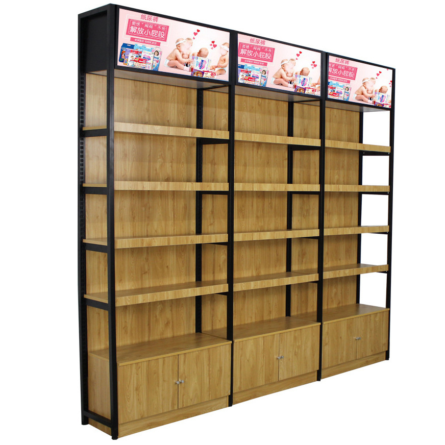 warehouse rack supermarket wood accessories hanging display rack Shelf Display Rack Used in Supermarket