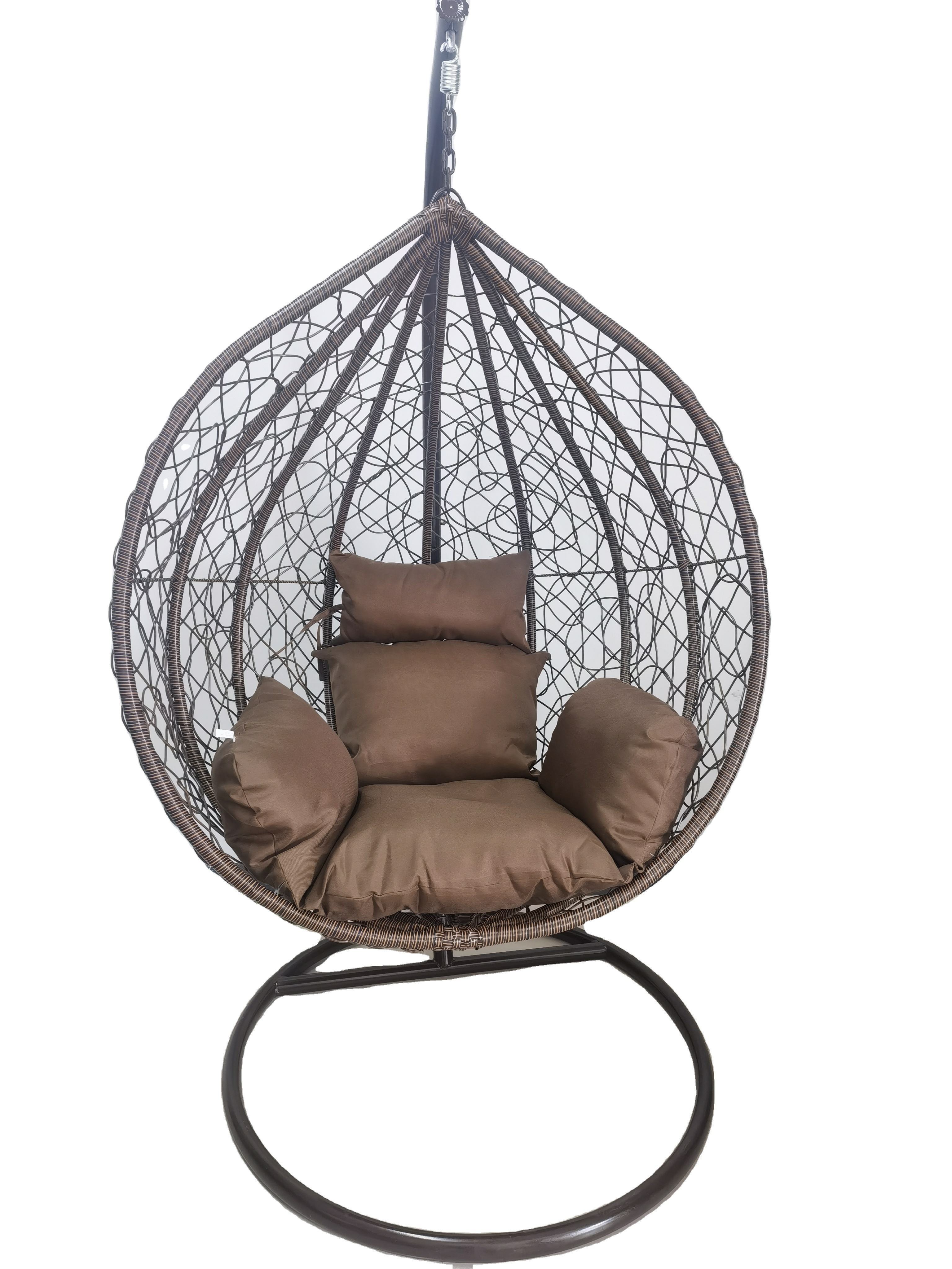 Egg Chair with Support Frame Swing Hammock Garden Outdoor Rattan Hanging Living Hanging Chair