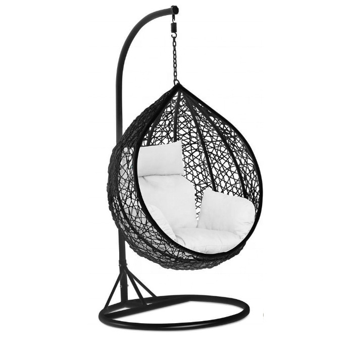 Egg Chair with Support Frame Swing Hammock Garden Outdoor Rattan Hanging Living Hanging Chair