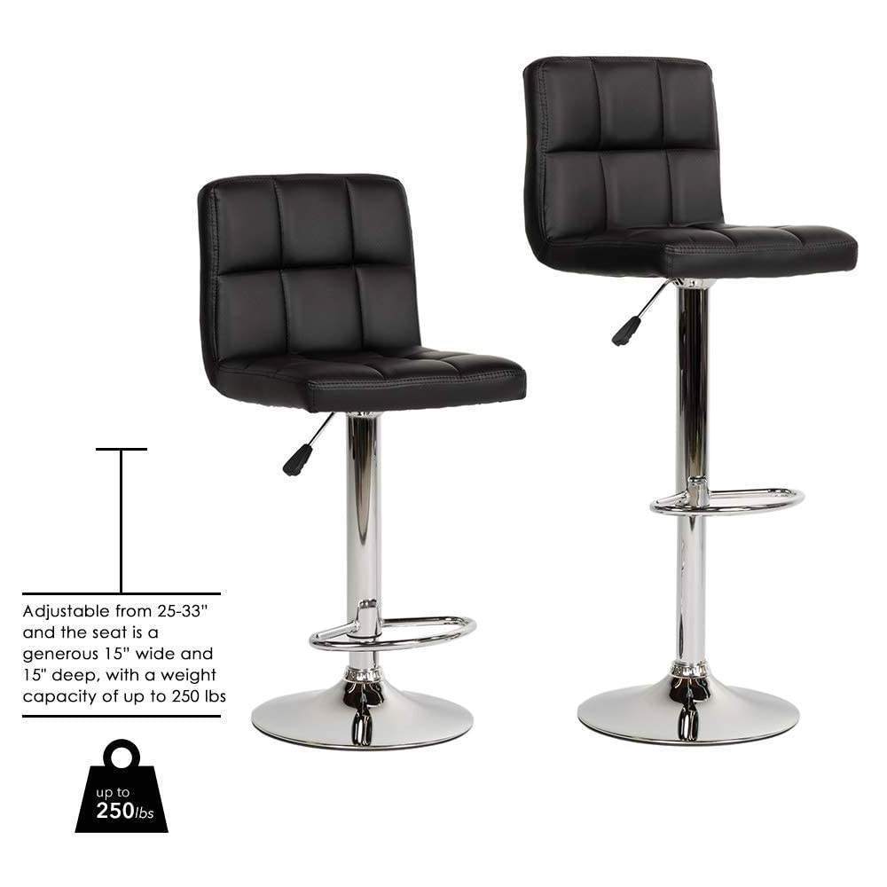 Hot Wholesale Popular Swivel 360 Degree Adjustable Shiloh Bar Leather Upholstered Lounge Counter Bar Stools and Chairs