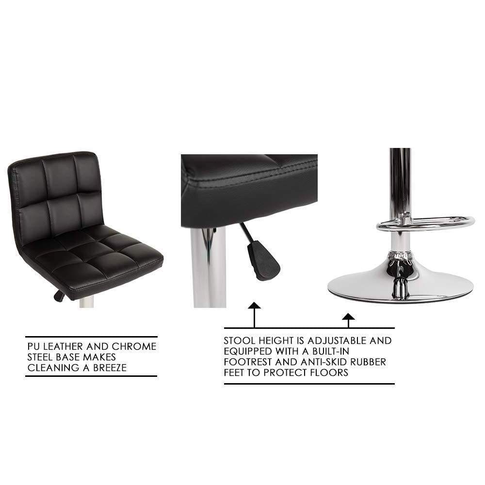 Hot Wholesale Popular Swivel 360 Degree Adjustable Shiloh Bar Leather Upholstered Lounge Counter Bar Stools and Chairs