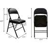 Wholesale Cheap Commercial Stackable Black Metal Folding Chair Home Office Furniture Folding Metal Chairs