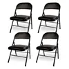 Wholesale Cheap Commercial Stackable Black Metal Folding Chair Home Office Furniture Folding Metal Chairs